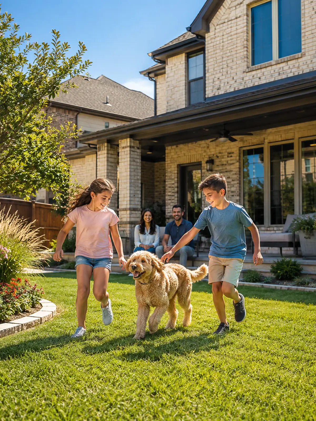 Happy Family with Lawn Service Frisco